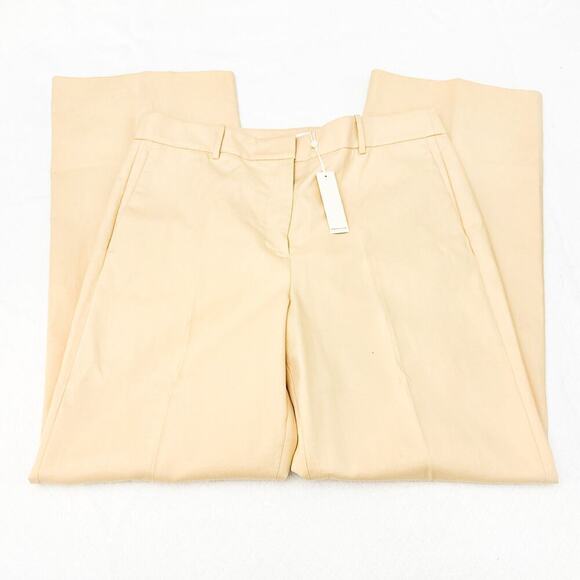 Rebecca Taylor Pleated Flared Suit Trouser Pant Cream/Wheat Size 12 $295 NWT - Picture 4 of 12